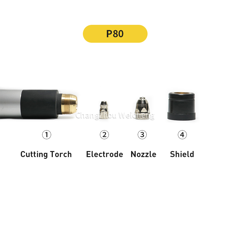 Antorcha para el corte por plasma P80, cortadora por plasma, uso de antorcha de refrigeración por aire P80