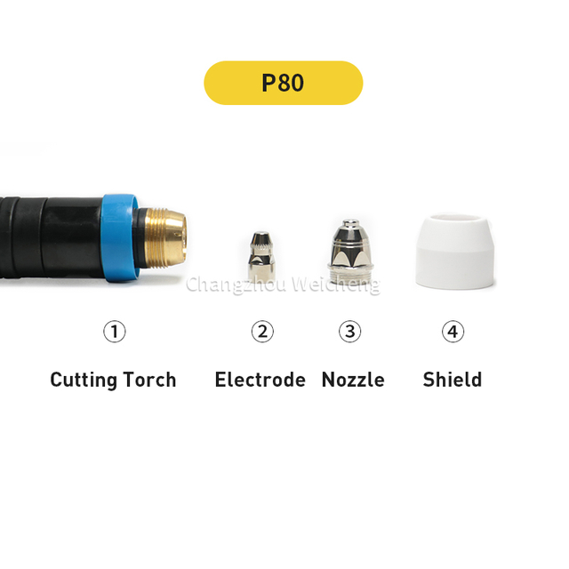 Antorcha para el corte por plasma P80, cortadora por plasma, uso de antorcha de refrigeración por aire P80