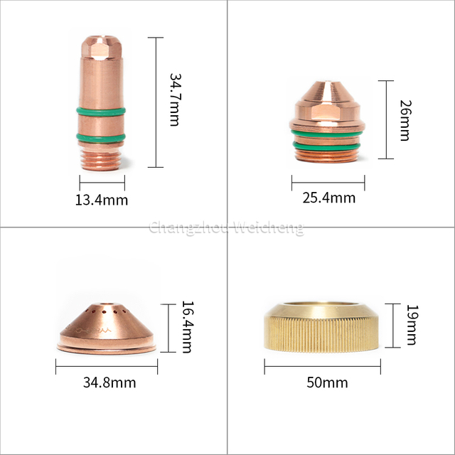 YGX300 Antorcha de corte por plasma Electrodo consumible YGX330302 Boquilla YGX330303 Escudo YGX330304 Tapa de retención YGX330305 YGX330306