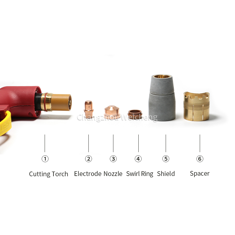 Anillo de remolino de boquilla de electrodo consumible de corte por plasma para LT151 