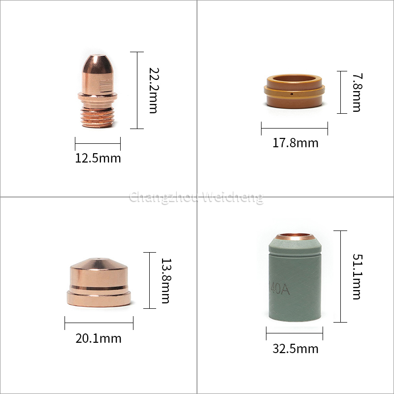 Electrodo de máquina de corte por Plasma PR0101, boquilla PD0101, escudo PC0101 PC0102 para antorcha de Plasma A101 A141