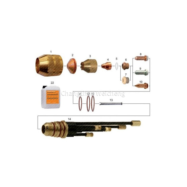 Consumibles de la antorcha de corte por plasma Kjellberg Finefocus 450 para PB-S47