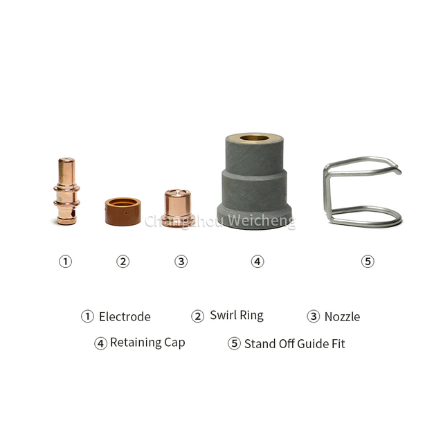 Trafimet-consumibles para el corte por Plasma, boquilla de electrodo, tapa protectora de anillo de remolino para antorcha de Plasma LT81/A81