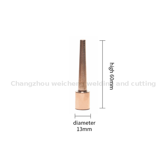 Material de electrodo de soldadura por resistencia, punta de tapa de electrodo de punta larga de alta calidad, 16x20mm