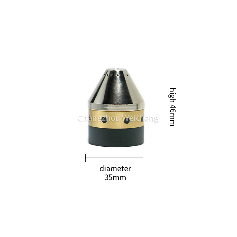 Casquillo del escudo de la máquina de los materiales consumibles del corte del plasma con el aislador para la antorcha P80